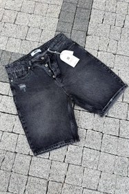 Resim CEP LAZER DETAYLI KOT ŞORT • ANTRASİT 3429 - 30 