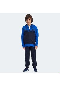 Resim Slazenger NOON Çocuk Fermuarlı Kapüşonlu Cepli Lacivert / Saks Mavi Eşofman Takımı 