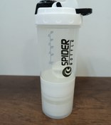 Resim Sızdırmaz Ve Ve Vidalı Kapaklı Plastik Shaker Şefaf Beyaz 