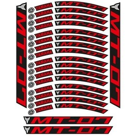 Resim Yamaha Mt-07 Kırmızı Baskı Jant Şeridi 