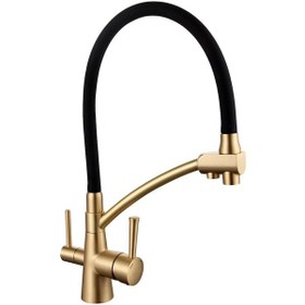 Resim Movecci Dual Flow Çift Akışlı Arıtma Çıkışlı Eviye Bataryası Krom 