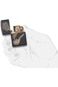 Resim Zippo Lazer Pipo Gravür İşleme Pipo Çakmağı 