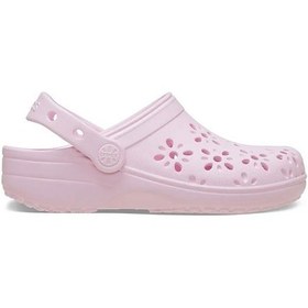 Resim Crocs Classic Floral Cut Out Clog T Çocuk Sandalet 210944-6zw Pembe 