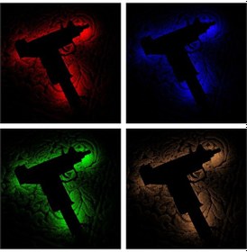 Resim Uzi Duvar Led Işık - Duvar Lambası - Gece Lambası - Açıklama Siyah 