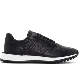 Resim Derimod Erkek Siyah Bağcıklı Kalın Tabanlı Deri Sneaker 24sfd6415dı 