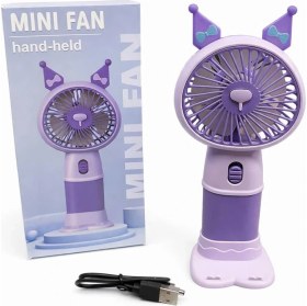 Resim Larinna Şarjlı USB Telefon Tutucu Mini El Fanı Vantilatör Soğutucu 
