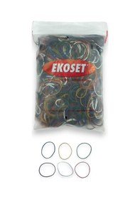 Resim Ekoset Renkli Paket Para Lastiği Karışık 6 Renk 70 MM 1000 Adet 