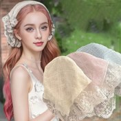 Resim 1 adet/3 adet Premium Üçgen Dantel Eşarp Günlük Kullanım için, Çok Yönlü Pastoral Stil Üçgen Saç Aksesuarı 