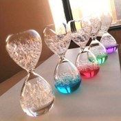 Resim Tek adet, Çok Renkli Yaratıcı Balon Kum Saati, 14cm/5.5 inç Rüya Balon Zamanlayıcı Yenilik Eğlence Masaüstü Dekorasyonu, 6cm/2.4 inç Taban 