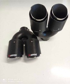 Resim FV-TUNİNG Akrapovic Egzoz Ucu Çiftli 100mm Karbon Krom Sağ Ve Sol Takım 