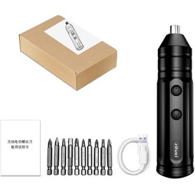 Resim Geeksen Şarjlı Mini Elektrikli Tornavida Seti - 10 Parça Dayanıklı X1 Modeli 