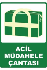 Resim ChicArt Design Studio ACİL MÜDAHALE ÇANTASI Dijital UV Folyo Baskı Uyarı Etiket Yapıştırma Sticker12.5x17.5 
