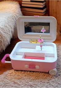Resim Balerinli Işıklı Kurmalı Müzikli Bavultakı Saklama Kutusu 