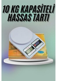 Resim Techmrt Mutfak Tartısı Dijital Göstergeli Hassas Tartı 10 Kg Kapasiteli Çok Renkli 