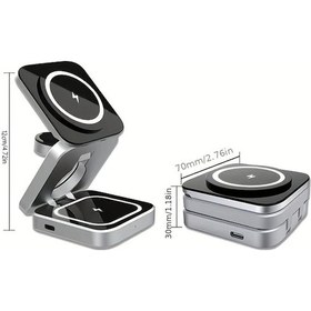 Resim Tianchishop Katlanabilir Stand Derin Gri Hizli Sarj Usb Type-c Seyahat Dostu 36v Pil Gerekmez 