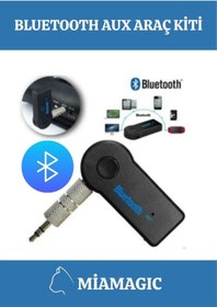 Resim Genel Markalar Özel Üretim Uyku Modlu Kolay Kullanım 4 Saat Bataryalı Şarjlı Bluetooth Aux Müzik Alıcısı Araç Kiti 
