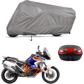 Resim Teksin Ktm 1290 Super Adventure Arka Çanta Uyumlu Motosiklet Brandası Motor Brandası 