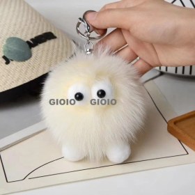 Resim Silver1 Gıoıo Yeni Sevimli Gerçek Saç Tilki Küçük Cinderblock Saç Araba Anahtarlık Kolye Ins Pixie Peluş Top Çanta Aksesuarları (Yurt Dışından) 