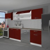 Resim Decoraktiv Elite 280Y MDF Hazır Mutfak Dolabı - Tezgah Dahil - Bordo 