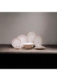 Resim Maxx Doria Moon Soft 12 Kişilik 58 Parça Yemek Takımı Pa2025 Altın - Beyaz 