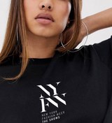 Resim Mack Kadın "nyfw " Siyah (Boyfriend Tee) 