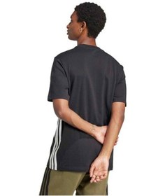 Resim Adidas Essentials 3 Stripes Single Jersey Erkek Siyah Tişört Siyah 
