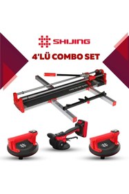 Resim SHİJİNG TOOLS Manuel Kesici Dijital Vantuz ve Fayans Vibratörü 4'lü Pro Set 