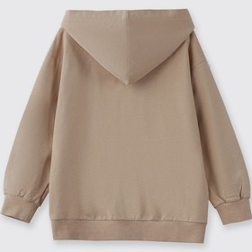 Resim Panço Erkek Çocuk Fermuarlı Sweatshirt Siyah Bej 