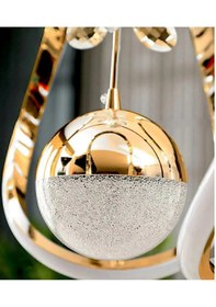 Resim Bade Ledli Modern Gold Avize Yatak Odası - Hol - Salon Gold 