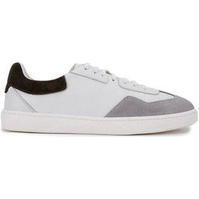 Resim Tamer Tanca Erkek Hakiki Deri Beyaz/taş Süet Sneakers & Spor Ayakkabı 1111 10125 Erk Ayk Y25 Off Whıte/tas Suet Beyaz 