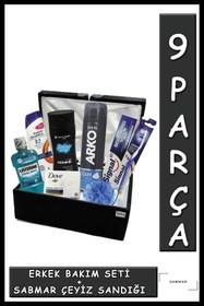 Resim Pierre Cardin Damat Bohçası Nişan Bohçası Erkek Bakım Seti Sabmar Damat Çeyiz Sandığı Siyah 2022052x2 