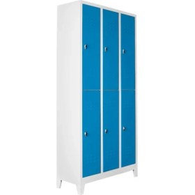 Resim Jessan Ofis 6'lı Eko Soyunma Dolabı Gri - Mavi 