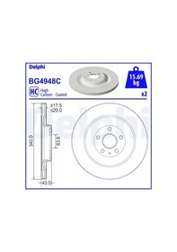 Resim Delphı Bg4948c Arka Fren Diski 31400779 31687441 32300814 - 2 Adettir 
