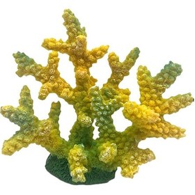 Resim Suntek Yapay Mercan Heykelcik Heykel Ev Dekor Akvaryum Sarı 