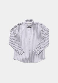 Resim Regular Fit Shirt Neck Çizgili Erkek Yeşil Uzun Kol Gömlek Colin's
