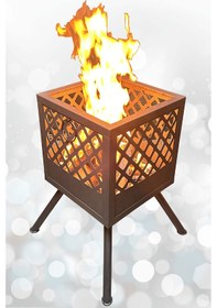 Resim Bahçe Şöminesi Ateş Çukuru 60 Litre Büyük Boy Şömine Bahçe Sobası Balkon Isıtma Fire Pit 