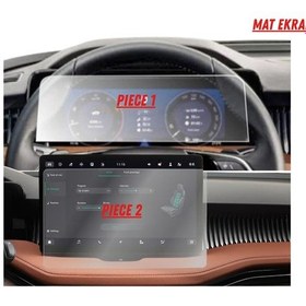 Resim Skoda Superb 2025 Hayalet Gösterge Ve Multimedya Uyumlu Mat Ekran Koruyucu 