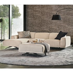 Resim Enza Home Giorno L Köşe Takımı - Sol - Ekru 