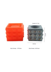Resim Beton Saksı Silikon Kalıp - 119 