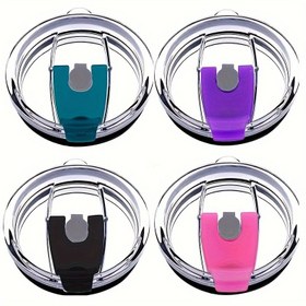 Resim 2 Adet Tumbler Kapak Yedekleri, Dökülme Önleyici ve Pipet Uyumlu, 30oz/20oz Araba Bardakları ile Uyumlu - Siyah ve Diğer Renklerde 