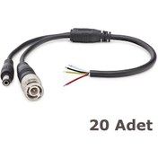 Resim Hazır Bnc Ve Power Jack Kablo - Güvenlik Kamera Kablosu - 20 Adet 