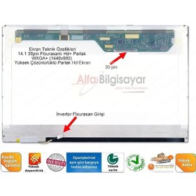 Resim Lp141Wp1 Tl C1 Lcd Panel Ekran Sıfır Notebook Ekrani 14 