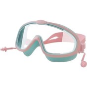 Resim Tenfowee Kalesi Çocuklar İçin Geniş Çerçeveli Yüzme Gözlüğü - Yeşil, 180 Görüş Alanı, Su Geçirmez Tasarım Diğer 