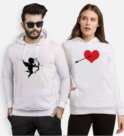 Resim Tshirthane Cupid Heart Sevgili Kombinleri Kapüşonlu Kombini 