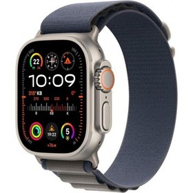 Resim Apple Watch Ultra 2 GPS + Cellular 49mm Natürel Titanyum Kasa ve Mavi-Alpine Loop Kordon Akıllı Saat 