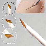 Resim Başlangıçlar için Eğik Açılı ve İnce Bıçaklı Porselen Beyaz Tarak Eyeliner Fırçası 