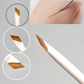 Resim Başlangıçlar için Eğik Açılı ve İnce Bıçaklı Porselen Beyaz Tarak Eyeliner Fırçası 