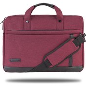 Resim Classone Ravenna VP1005 14" Su geçirmez kumaş ve fermuar Laptop Çantası-Bordo 