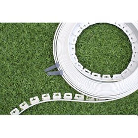 Resim Çim Ayırıcı 10 Metre Beyaz Renk Çim Sınırlayıcı Taş Toprak Ayı. 