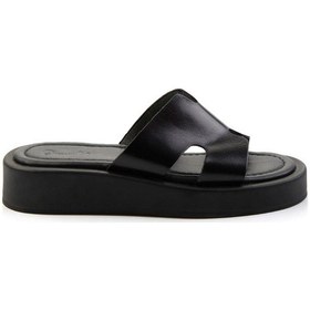 Resim Siyah Leather Kadın Terlik K04826054003 Siyah 
